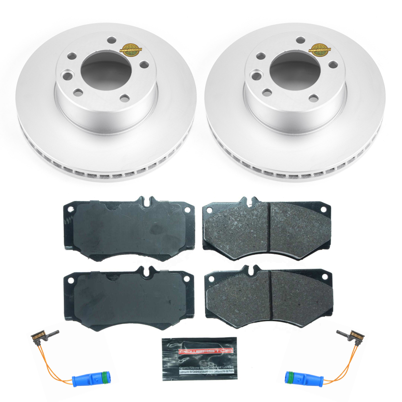 Mercedes-Benz G550 Brake Kit - Front - PowerStop - Genuine Geomet Coated Rotors + ECE-R90 Certified Pads - `09-`18