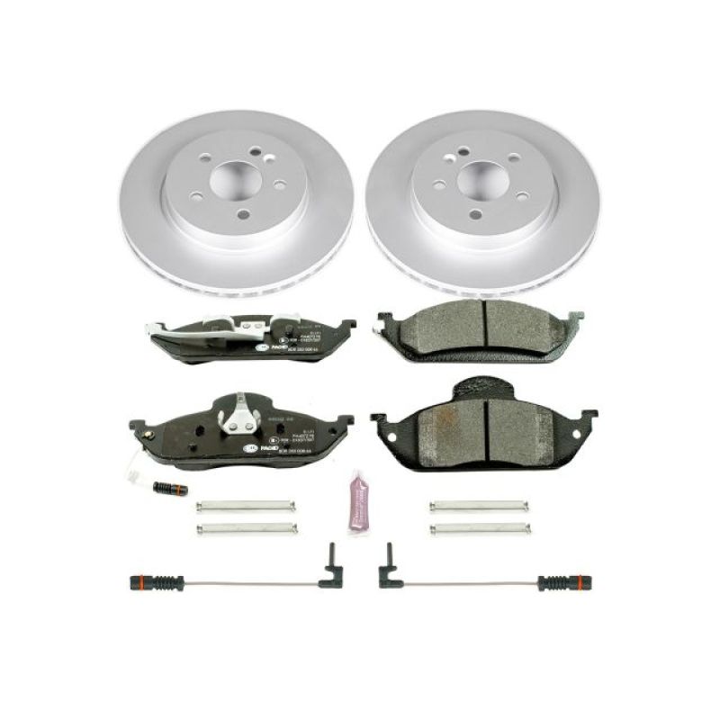 Mercedes-Benz ML320 Brake Kit - Front - PowerStop - Euro-Stop, Genuine Geomet Coated Rotors, ECE-R90 Certified Pads - `98-`03