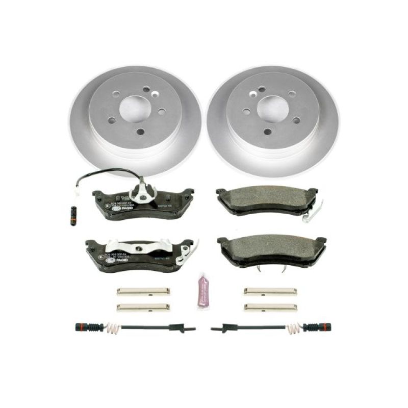 Mercedes-Benz ML320 Brake Kit - Rear - PowerStop - Genuine Geomet Coated Rotors + ECE-R90 Brake Pads - `98-`03