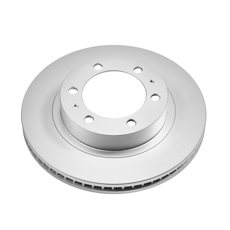 Toyota 4Runner Brake Rotor (1) - Front - PowerStop - Evolution Geomet Coated - Silver - `03-`09