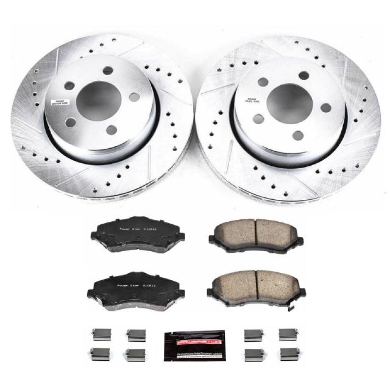 Dodge Nitro Brake Kit - Front - PowerStop - Drilled & Slotted Rotors + Carbon-Fiber Ceramic Pads - `07-`11 Dodge Nitro Brake Kit - Front - PowerStop - Drilled & Slotted Rotors + Carbon-Fiber Ceramic Pads - `07-`11