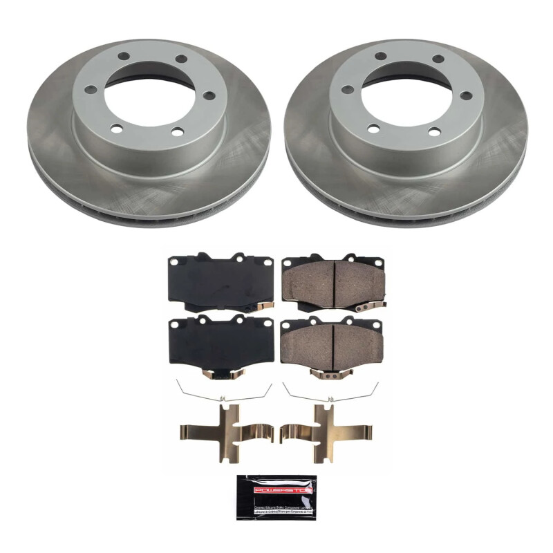 Nissan Altima Brake Kit - Front + Rear - PowerStop - Drilled & Slotted Rotors + Carbon-Fiber Ceramic Pads - `10-`13