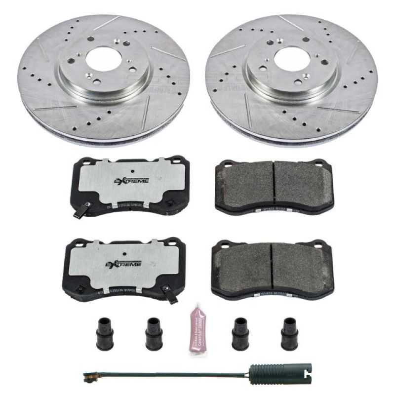 BMW Z3 Brake Kit - Rear - PowerStop - Drilled & Slotted Rotors + Carbon-Fiber Ceramic Pads - `98-`02