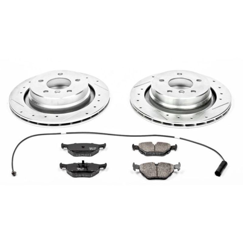 BMW Z3 Brake Kit - Rear - PowerStop - Drilled & Slotted Rotors + Carbon-Fiber Ceramic Pads - `98-`02