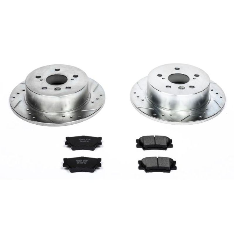 Hummer H3 Brake Kit - Rear - PowerStop - Drilled & Slotted Rotors + Carbon-Fiber Ceramic Pads - `06-`10