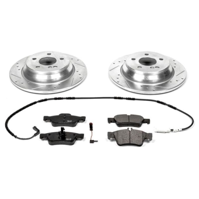 Mercedes-Benz S350 Brake Kit - Rear - PowerStop - Drilled & Slotted Rotors + Carbon-Fiber Ceramic Pads - 2006