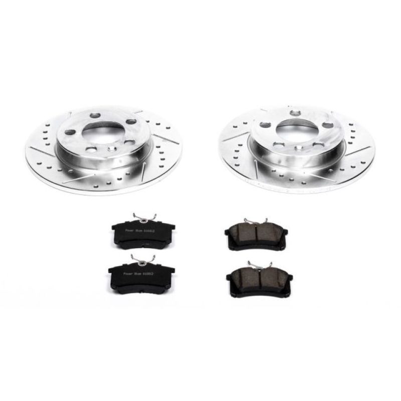 Audi TT Quattro Brake Kit - Rear - PowerStop - Drilled & Slotted Rotors + Carbon-Fiber Ceramic Pads - `00-`06