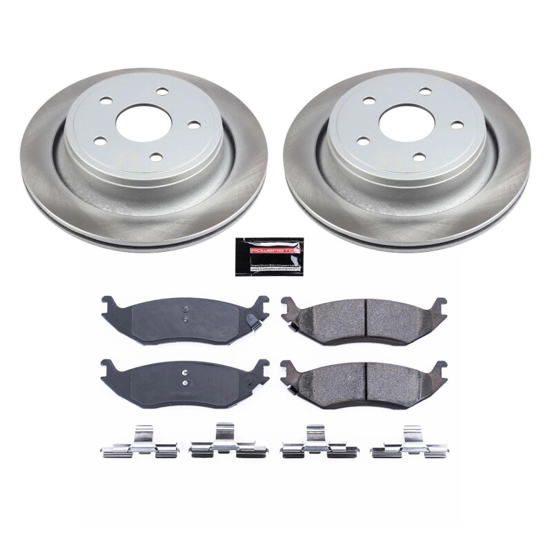 Audi A8 Quattro Brake Kit - Front + Rear - PowerStop - Drilled & Slotted Rotors + Carbon-Fiber Ceramic Pads - `03-`10