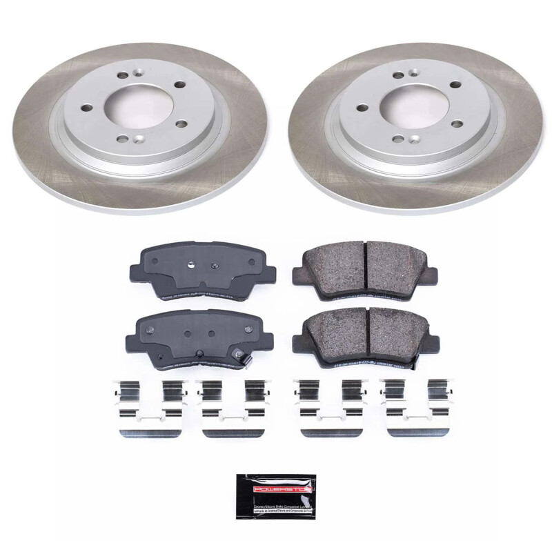 Ford E-450 Super Duty Brake Kit - Front + Rear - PowerStop - Drilled & Slotted Rotors + Carbon-Fiber Ceramic Pads - `03-`07
