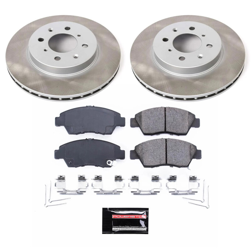 Mercedes-Benz S430 Brake Kit - Front + Rear - PowerStop - Drilled & Slotted Rotors + Carbon-Fiber Ceramic Pads - `00-`02