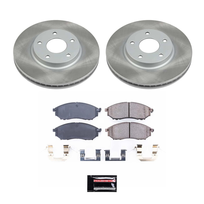 Mercedes-Benz E500 Brake Kit - Front + Rear - PowerStop - Z23 Evolution Sport + Carbon-Fiber Ceramic Pads + Drilled & Slotted Rotors - `04-`06