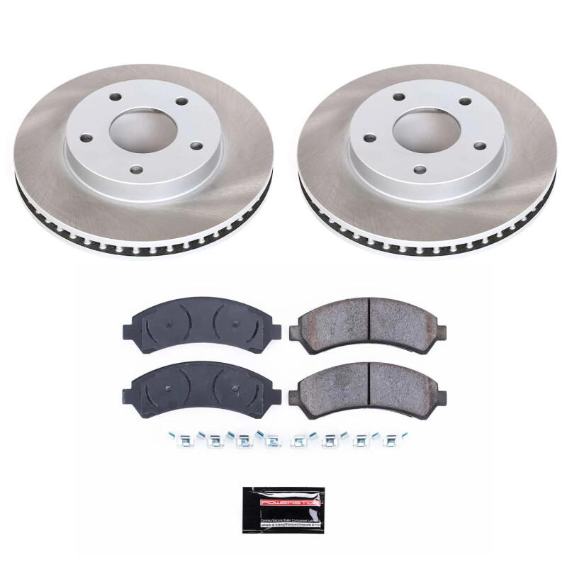 BMW 525i Brake Kit - Front + Rear - PowerStop - Drilled & Slotted Rotors + Carbon-Fiber Ceramic Pads - `04-`05
