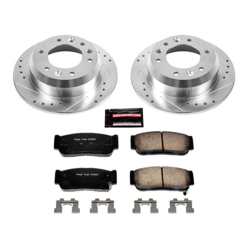 Hyundai Entourage Brake Kit - Rear - PowerStop - Drilled & Slotted Rotors + Carbon-Fiber Ceramic Pads - 2007