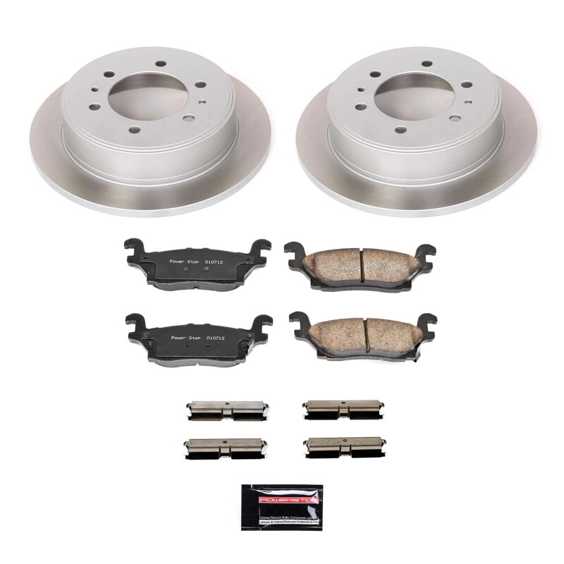 Mercedes-Benz C240 Brake Kit - Front + Rear - PowerStop - Drilled & Slotted Rotors + Carbon-Fiber Ceramic Pads - `03-`05