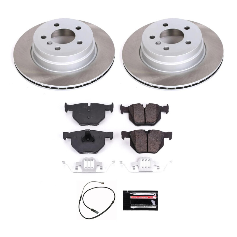 Audi A6 Quattro Brake Kit - Front + Rear - PowerStop - Z23 Evolution Sport + Drilled & Slotted Rotors + Carbon-Fiber Ceramic Pads - `17-`18