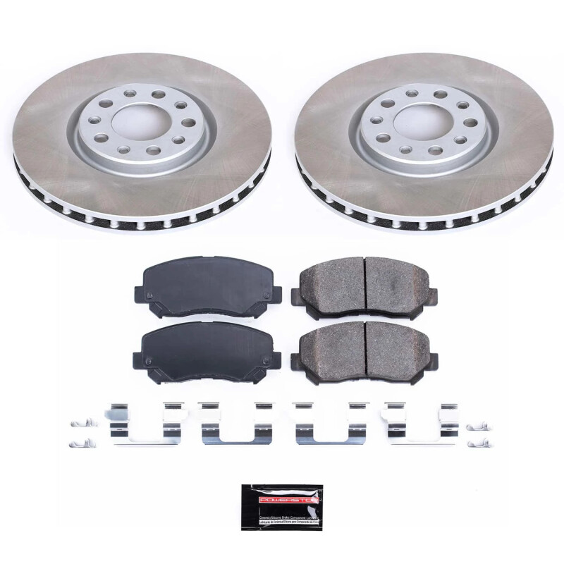 Lincoln LS Brake Kit - Front + Rear - PowerStop - Z23 Evolution Sport + Carbon-Fiber Ceramic Pads + Drilled & Slotted Rotors - `00-`06