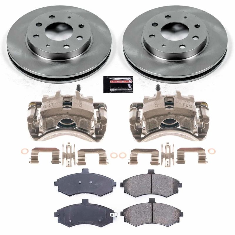 Hyundai Elantra Brake Kit - Front - PowerStop - Autospecialty Rotors + Evolution Ceramic Pads + Non-Coated Replacement Calipers - `03-`05