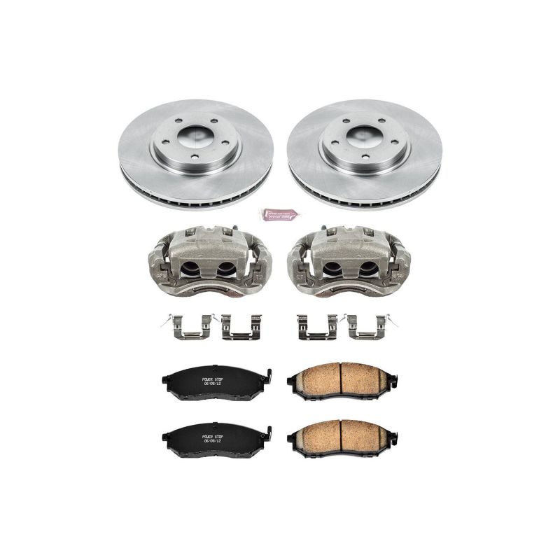 Infiniti M45 Brake Kit - Front - PowerStop - Autospecialty Rotors + Evolution Ceramic Pads + Non-coated Calipers - `03-`04