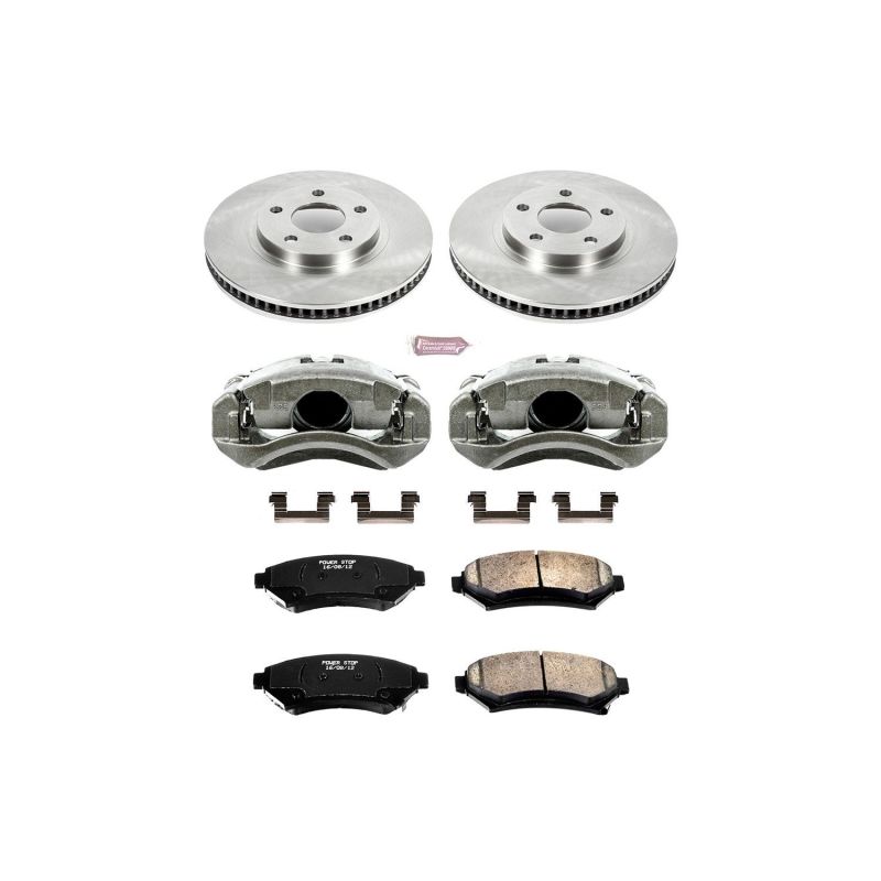 Buick LeSabre Brake Kit - Front - PowerStop - Autospecialty Rotors + Z16 Ceramic Pads + Replacement Calipers - `00-`04