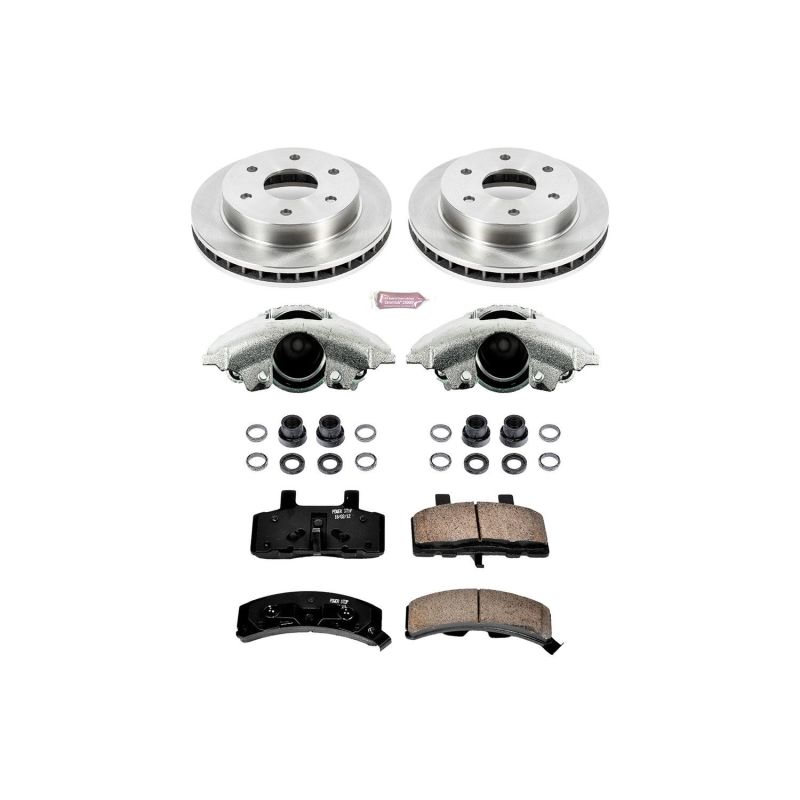 Cadillac Escalade Brake Kit - Front - PowerStop - Autospecialty Rotors + Evolution Ceramic Pads + Non-Coated Calipers - `99-`00