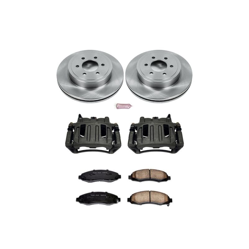 Dodge Dakota Brake Kit - Front - PowerStop - Autospecialty Rotors + Evolution Ceramic Pads + Non-Coated Replacement Calipers - `03-`04 Dodge Dakota Brake Kit - Front - PowerStop - Autospecialty Rotors + Evolution Ceramic Pads + Non-Coated Replacement Calipers - `03-`04