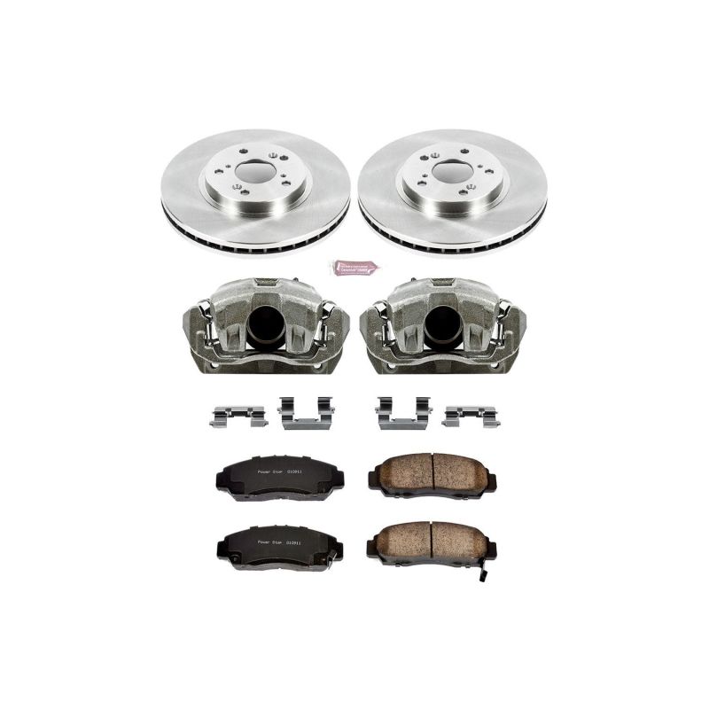 Acura CL Brake Kit - Front - PowerStop - Autospecialty Rotors + Evolution Ceramic Pads + Non-Coated Calipers - `01-`03