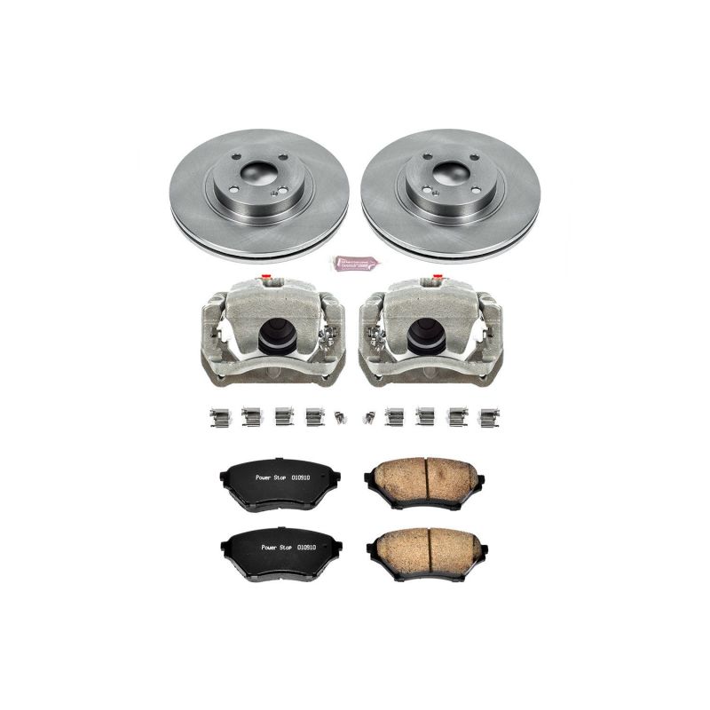 Mazda Miata Brake Kit - Front - PowerStop - Autospecialty Rotors + Evolution Ceramic Pads + Replacement Calipers - `01-`05