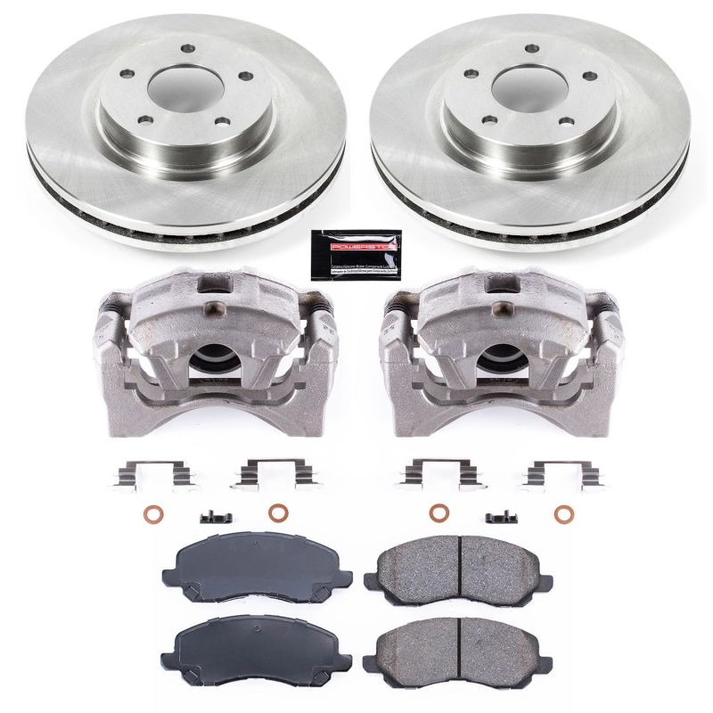 Chrysler 200 Brake Kit - Front - PowerStop - Autospecialty Rotors + Evolution Ceramic Pads + Non-Coated Calipers - `11-`14