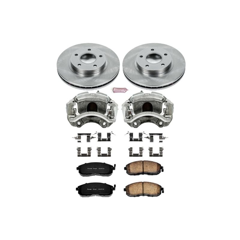 Nissan Maxima Brake Kit - Front - PowerStop - Autospecialty Rotors + Evolution Ceramic Pads + Non-Coated Calipers - `99-`01 Nissan Maxima Brake Kit - Front - PowerStop - Autospecialty Rotors + Evolution Ceramic Pads + Non-Coated Calipers - `99-`01