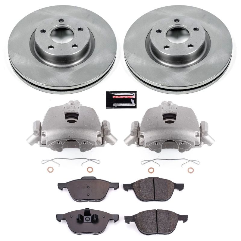 Volvo C70 Brake Kit - Front - PowerStop - Autospecialty Rotors + Evolution Ceramic Pads + Non-coated Calipers - `06-`13