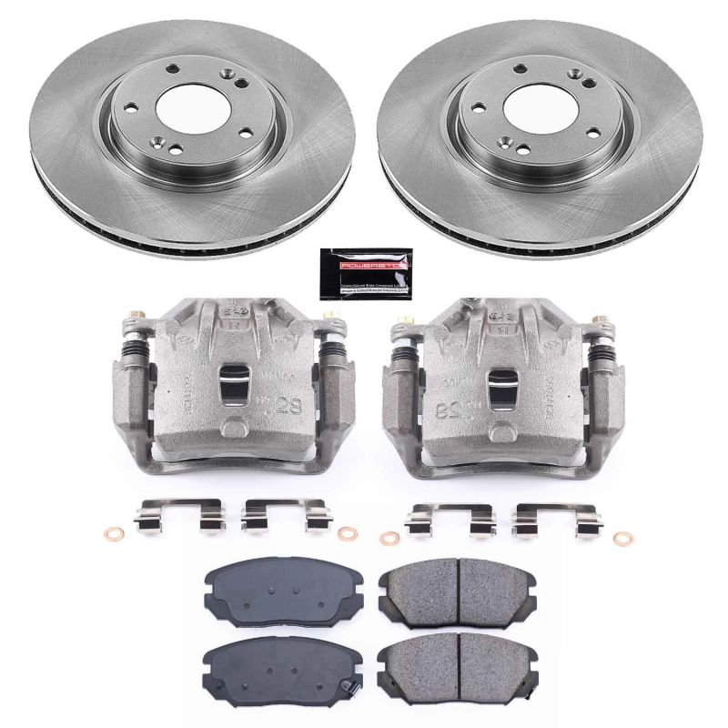 Hyundai Azera Brake Kit - Front - PowerStop - Autospecialty Rotors + Evolution Ceramic Pads - `09-`11