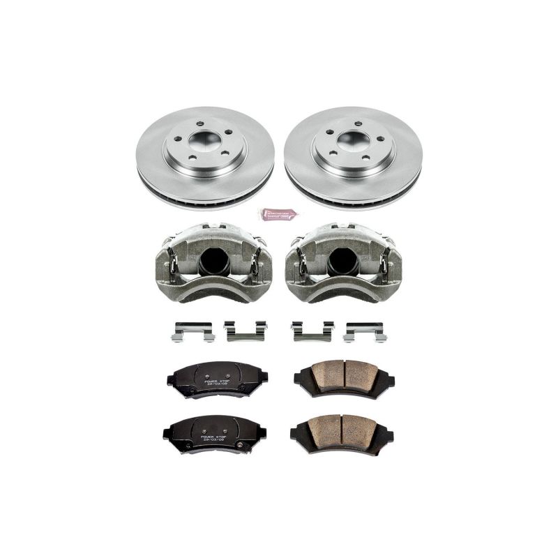 Buick LeSabre Brake Kit - Front - PowerStop - Autospecialty Rotors + Evolution Ceramic Pads + Non-Coated Calipers - 2005
