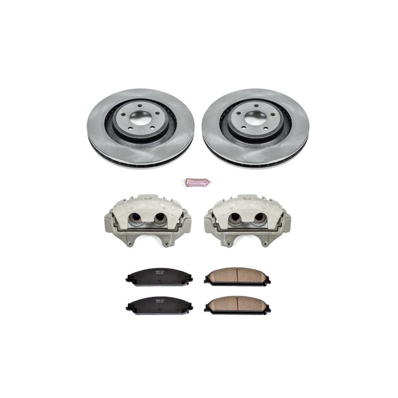 Chrysler 200 Brake Kit - Front - PowerStop - Autospecialty Rotors + Z16 Ceramic Pads + Non-Coated Calipers - `13-`14
