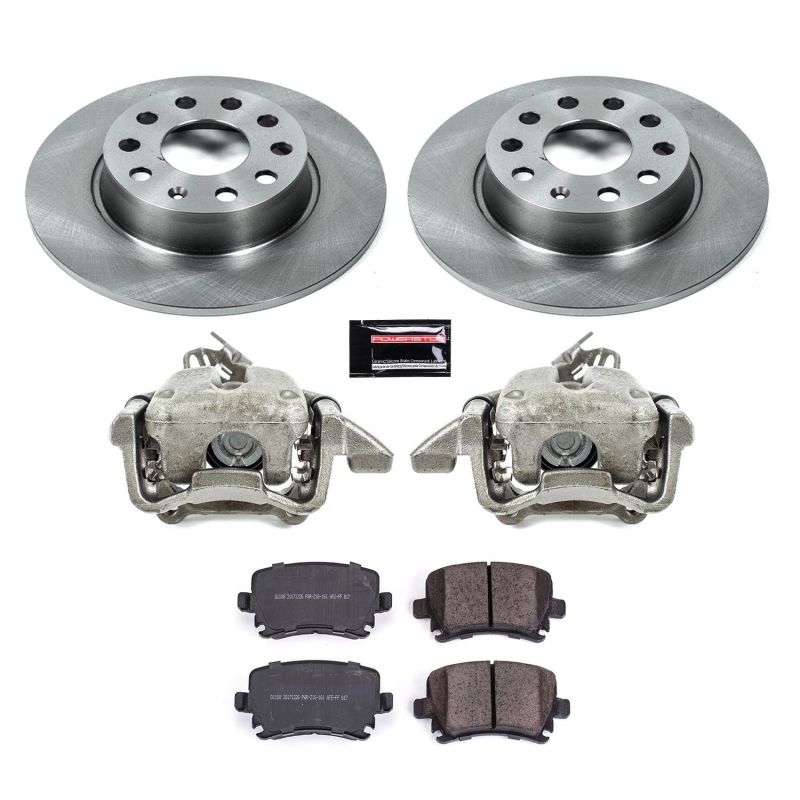 Audi A3 Quattro Brake Kit - Rear - PowerStop - Autospecialty Rotors + Evolution Ceramic Pads - 2013
