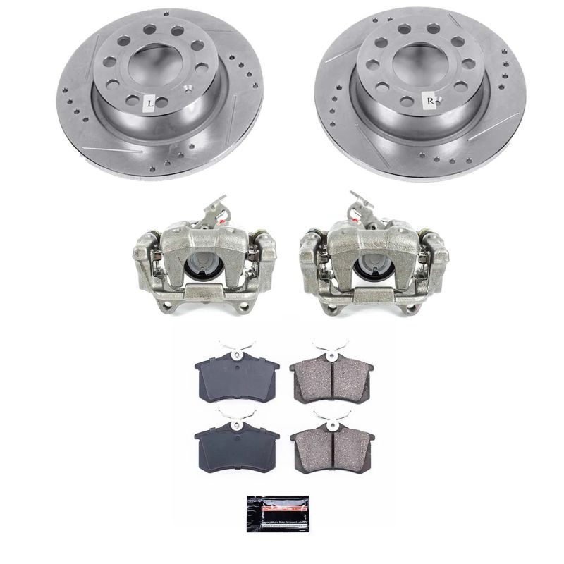 Volkswagen Beetle Brake Kit - Rear - PowerStop - Z17 Direct Replacement Kit: Rotors, Ceramic Pads, Calipers - 2019