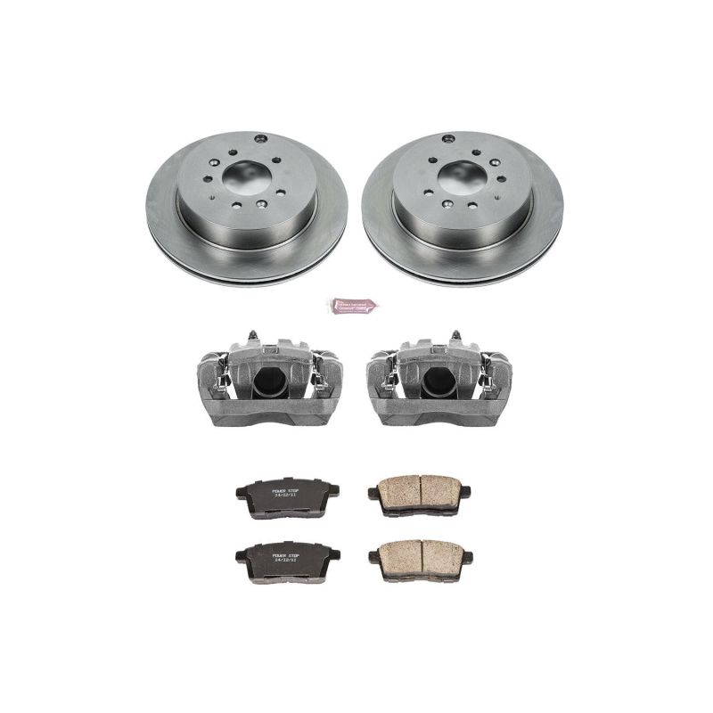 Mazda CX-7 Brake Kit - Rear - PowerStop - Autospecialty Rotors + Evolution Ceramic Pads + Replacement Calipers - `07-`12