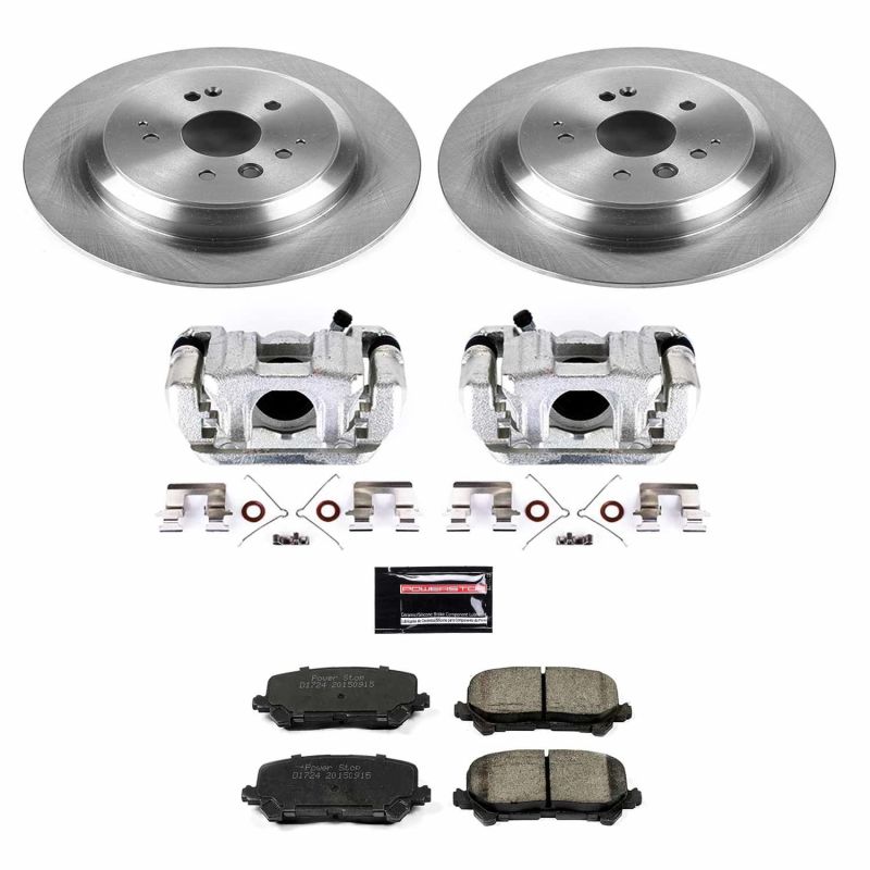 Acura MDX Brake Kit - Rear - PowerStop - Autospecialty Rotors + Evolution Ceramic Pads + Non-Coated Calipers - `14-`16