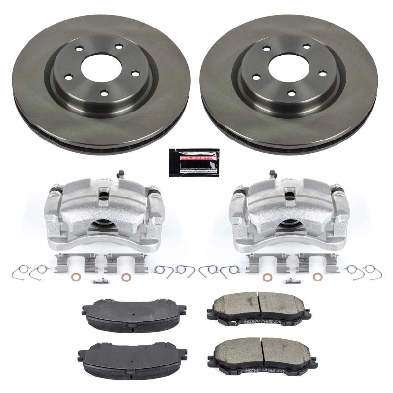 Nissan Rogue Brake Kit - Front - PowerStop - Autospecialty Rotors + Evolution Ceramic Pads + Non-coated Calipers - `14-`19