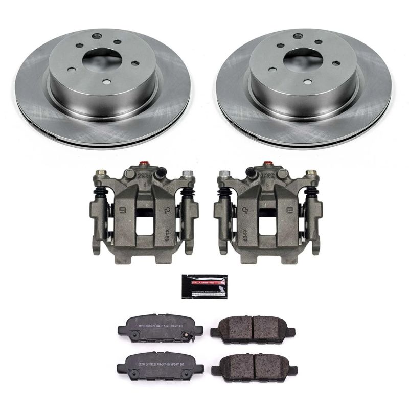 Nissan Maxima Brake Kit - Rear - PowerStop - Autospecialty Rotors + Evolution Ceramic Pads + Non-Coated Calipers - 2018