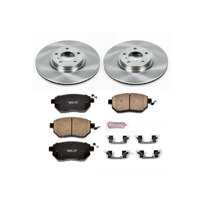 Nissan Maxima Brake Kit - Front - PowerStop - Z17 Evolution Plus Rotors + Z17 Ceramic Pads - `07-`08