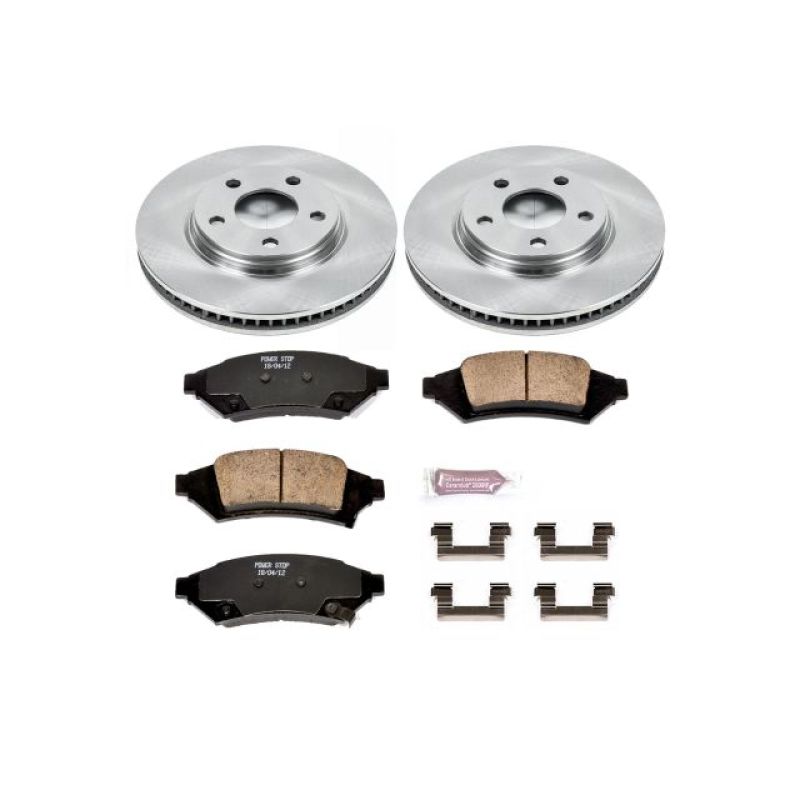 Pontiac Grand Prix Brake Kit - Front - PowerStop - Z17 Stock Replacement Rotors + Z17 Evolution Plus Ceramic Pads - 2004 Pontiac Grand Prix Brake Kit - Front - PowerStop - Z17 Stock Replacement Rotors + Z17 Evolution Plus Ceramic Pads - 2004