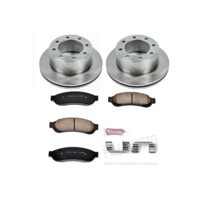 Ford F-250 Super Duty Brake Kit - Rear - PowerStop - Z17 Evolution Plus Ceramic Pads + Autospecialty Rotors - `07-`10