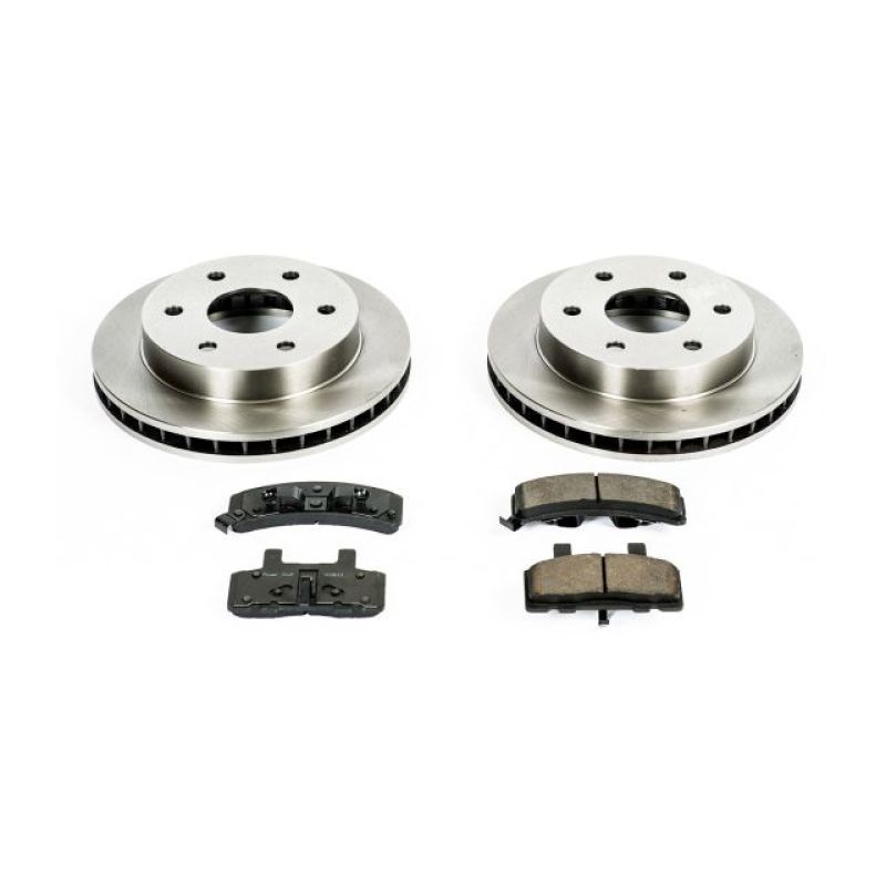 Cadillac Escalade Brake Kit - Front - PowerStop - Z17 Stock Replacement Rotors + Z17 Evolution Plus Ceramic Pads - `99-`00