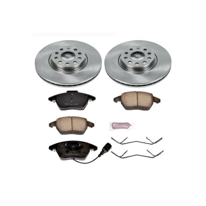 Audi A3 Brake Kit - Front - PowerStop - Z17 Evolution Plus Ceramic Pads + Autospecialty Rotors - `06-`13