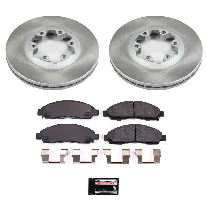 Volvo XC90 Brake Kit - Front + Rear - PowerStop - Autospecialty Rotors + Z17 Evolution Plus Ceramic Pads - `03-`14