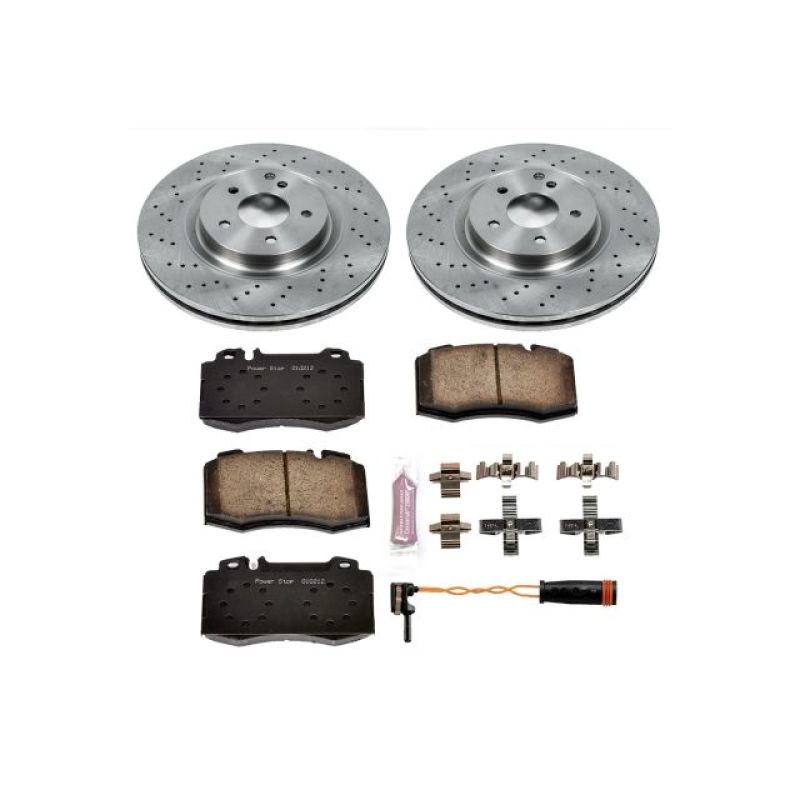 Mercedes-Benz C230 Brake Kit - Front - PowerStop - Z17 Evolution Plus Ceramic Pads + Autospecialty Rotors - 2004