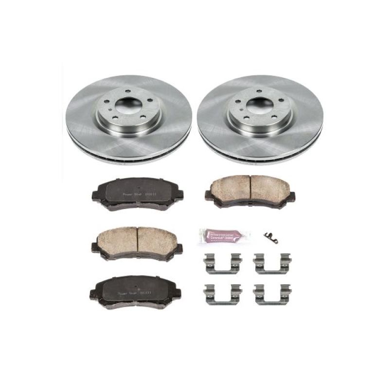 Nissan Maxima Brake Kit - Front - PowerStop - Z17 Evolution Plus Ceramic Pads + Autospecialty Rotors - `09-`14