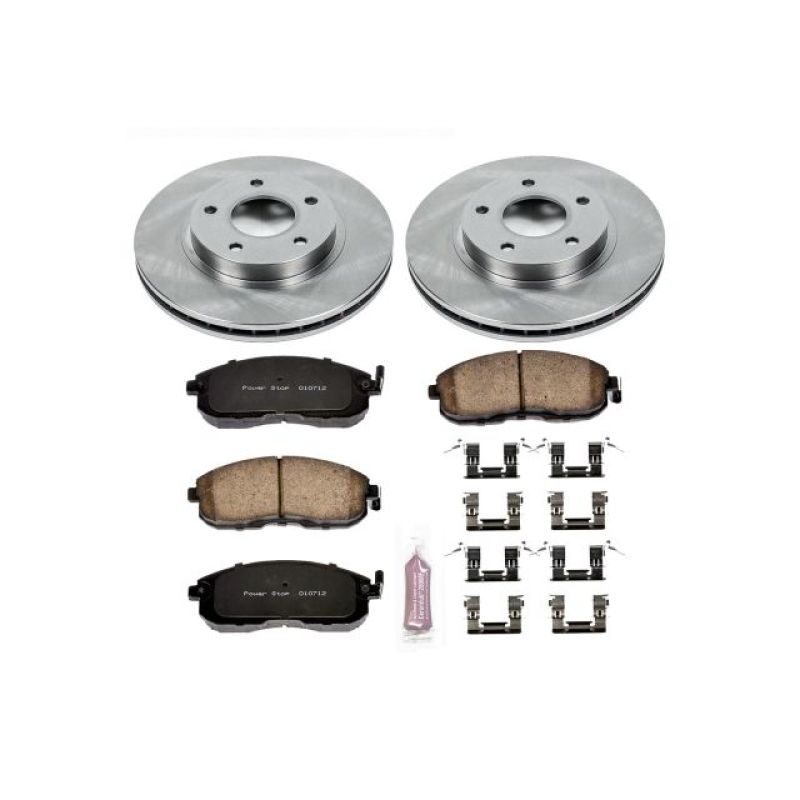 Nissan Maxima Brake Kit - Front - PowerStop - Autospecialty Rotors + Z17 Evolution Plus Ceramic Pads - `99-`01 Nissan Maxima Brake Kit - Front - PowerStop - Autospecialty Rotors + Z17 Evolution Plus Ceramic Pads - `99-`01