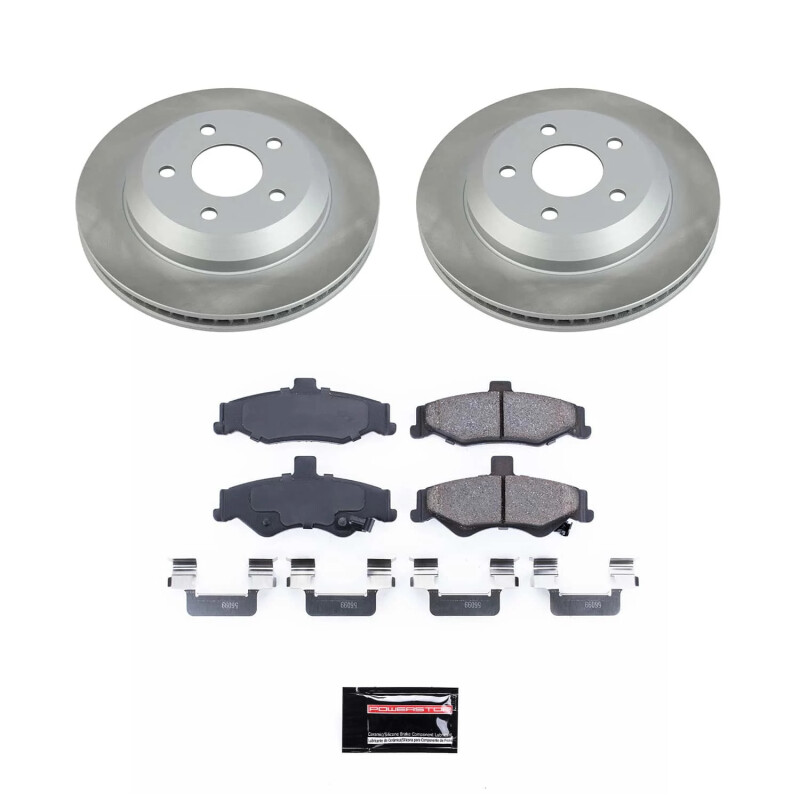 Ford E-150 Club Wagon Brake Kit - Front + Rear - PowerStop - Z17 Evolution Plus Ceramic Pads + Autospecialty Rotors - `04-`05