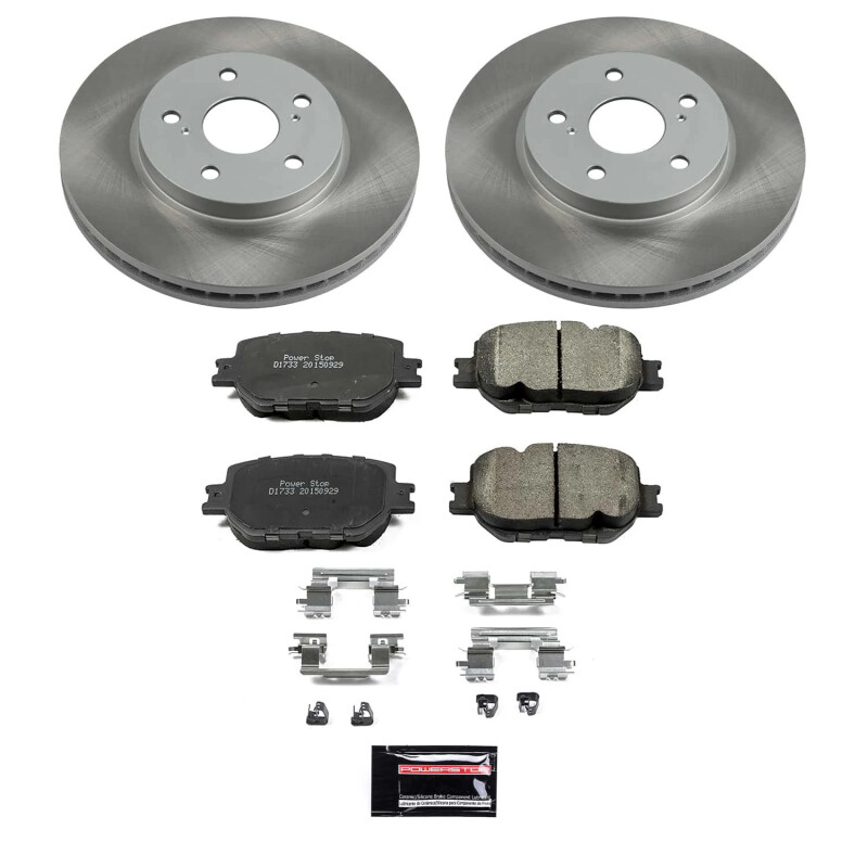 Ford E-450 Super Duty Brake Kit - Front + Rear - PowerStop - Z17 Stock Replacement + Autospecialty Rotors - `03-`07